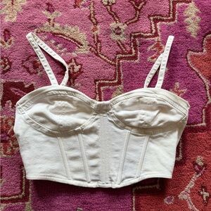 Zara Denim Corset Top
